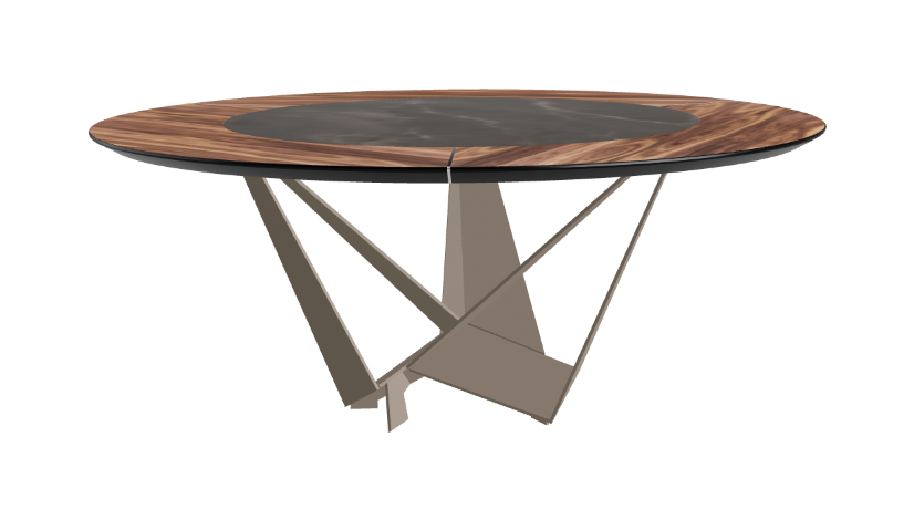 Cattelan Italia Skorpio Ker-Wood Round Dining Table 180