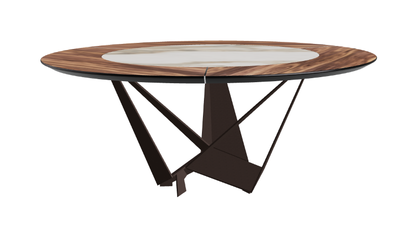 Cattelan Italia Skorpio Ker-Wood Round Dining Table 180