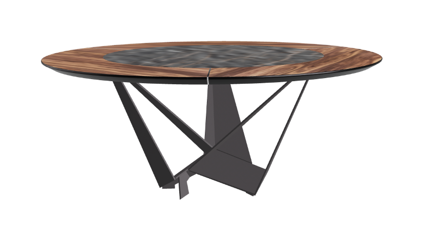 Cattelan Italia Skorpio Ker-Wood Round Dining Table 180