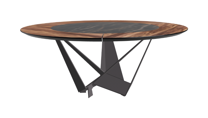 Cattelan Italia Skorpio Ker-Wood Round Dining Table 180