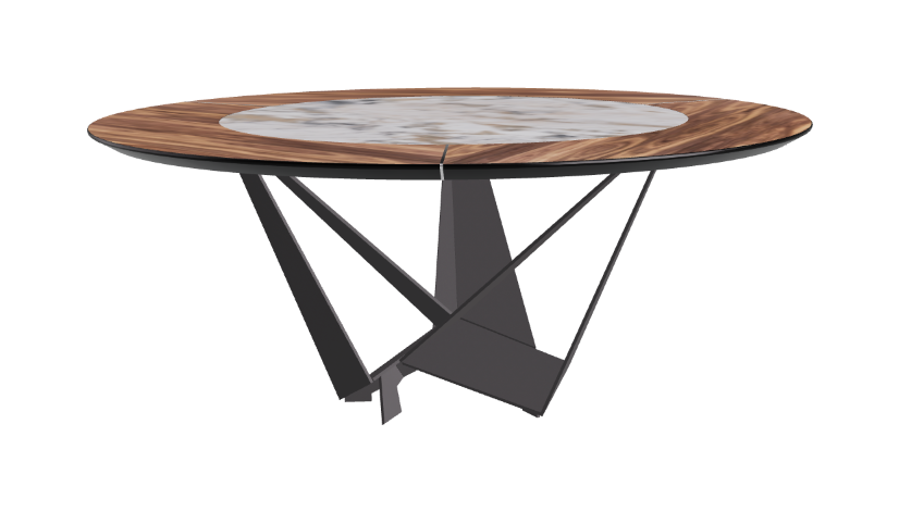 Cattelan Italia Skorpio Ker-Wood Round Dining Table 180