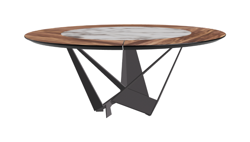 Cattelan Italia Skorpio Ker-Wood Round Dining Table 180