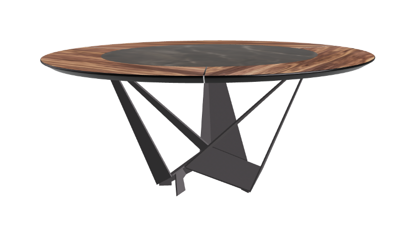 Cattelan Italia Skorpio Ker-Wood Round Dining Table 180