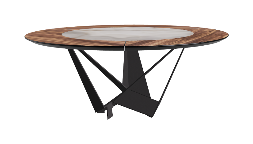 Cattelan Italia Skorpio Ker-Wood Round Dining Table 180
