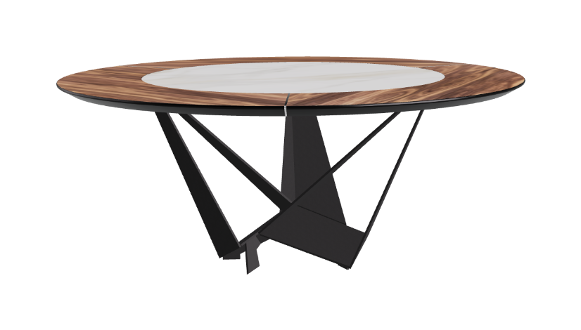 Cattelan Italia Skorpio Ker-Wood Round Dining Table 180