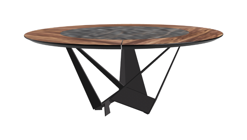 Cattelan Italia Skorpio Ker-Wood Round Dining Table 180