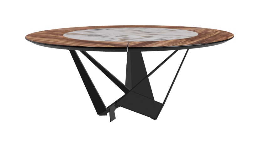 Cattelan Italia Skorpio Ker-Wood Round Dining Table 180