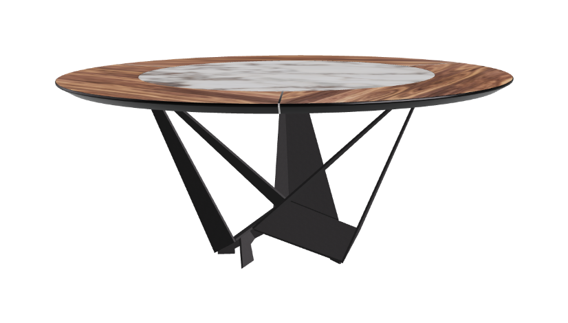 Cattelan Italia Skorpio Ker-Wood Round Dining Table 180