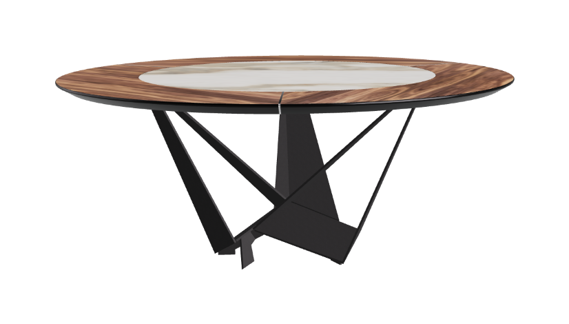 Cattelan Italia Skorpio Ker-Wood Round Dining Table 180