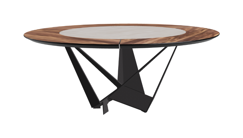 Cattelan Italia Skorpio Ker-Wood Round Dining Table 180