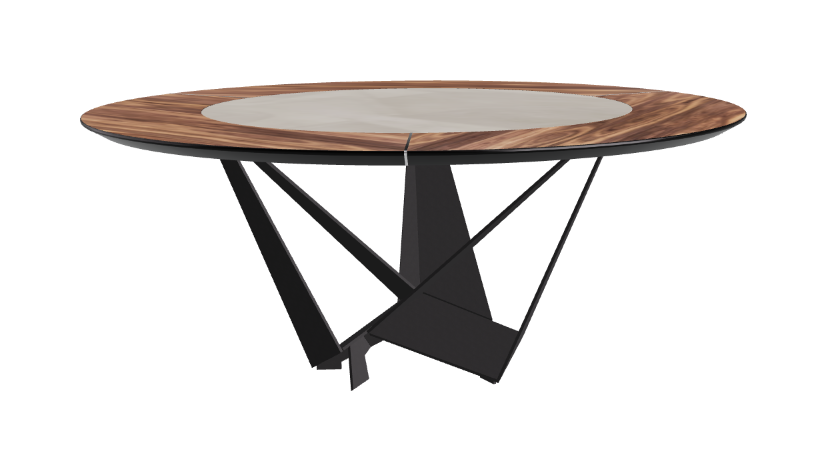 Cattelan Italia Skorpio Ker-Wood Round Dining Table 180