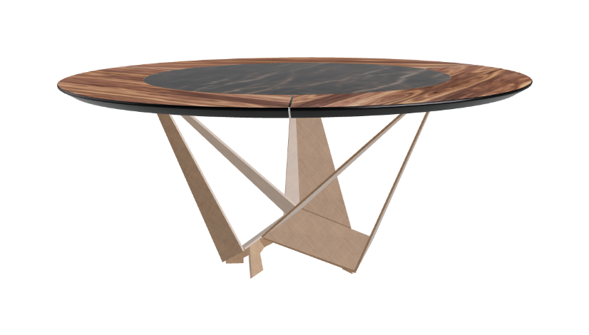 Cattelan Italia Skorpio Ker-Wood Round Dining Table 180