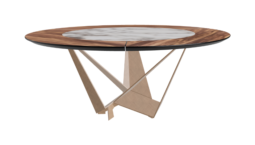 Cattelan Italia Skorpio Ker-Wood Round Dining Table 180