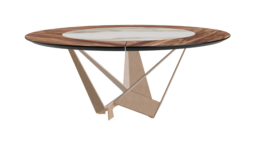 Cattelan Italia Skorpio Ker-Wood Round Dining Table 180