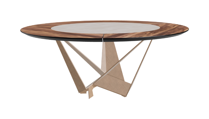 Cattelan Italia Skorpio Ker-Wood Round Dining Table 180