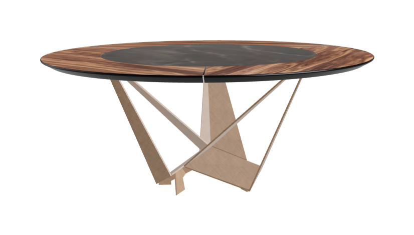 Cattelan Italia Skorpio Ker-Wood Round Dining Table 180