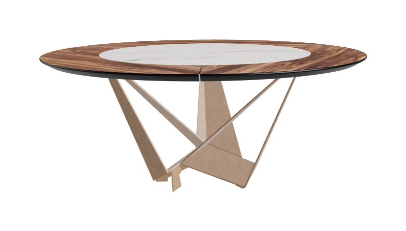 Cattelan Italia Skorpio Ker-Wood Round Dining Table 180