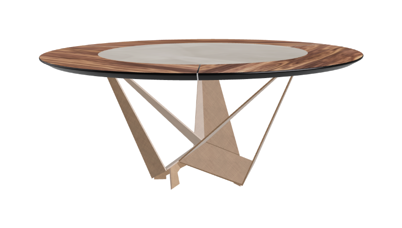 Cattelan Italia Skorpio Ker-Wood Round Dining Table 180