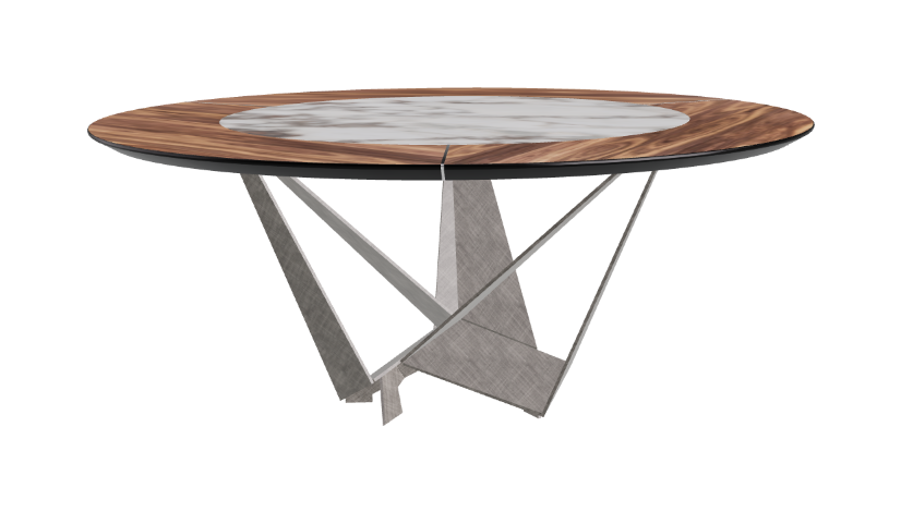 Cattelan Italia Skorpio Ker-Wood Round Dining Table 180