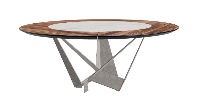 Cattelan Italia Skorpio Ker-Wood Round Dining Table 180