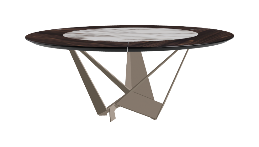 Cattelan Italia Skorpio Ker-Wood Round Dining Table 180