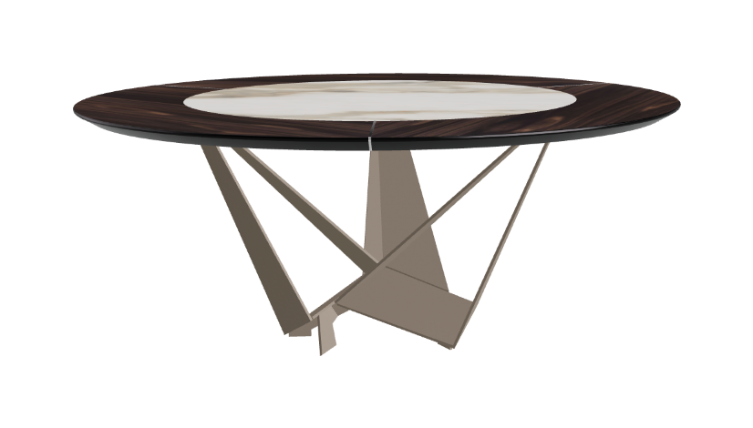 Cattelan Italia Skorpio Ker-Wood Round Dining Table 180