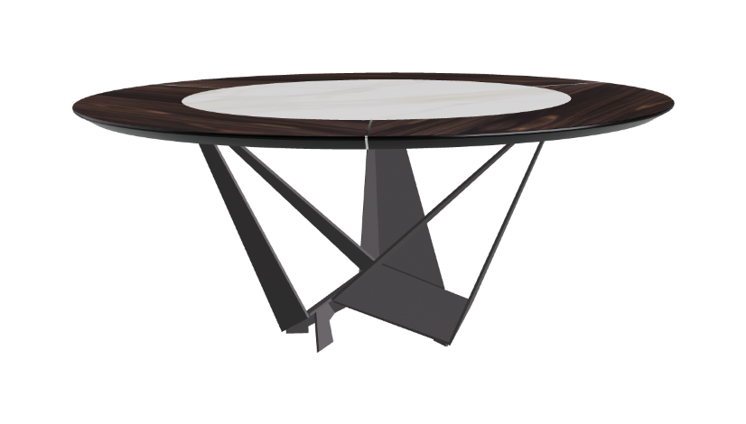 Cattelan Italia Skorpio Ker-Wood Round Dining Table 180