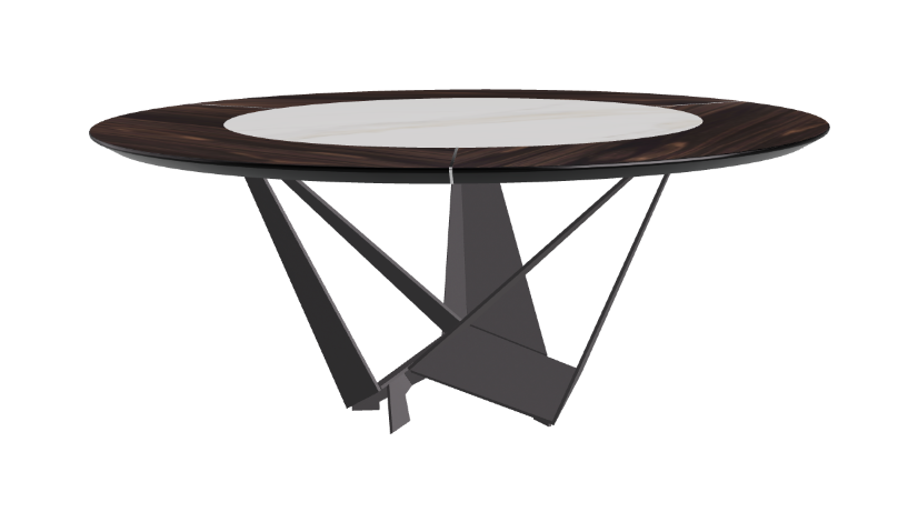 Cattelan Italia Skorpio Ker-Wood Round Dining Table 180
