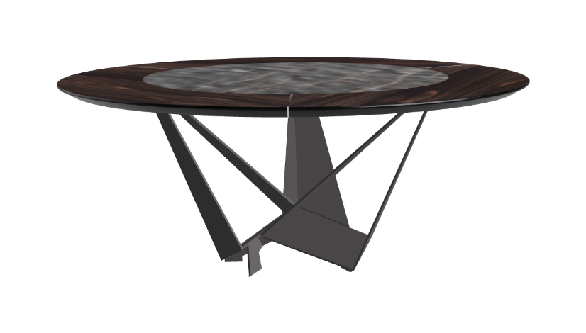 Cattelan Italia Skorpio Ker-Wood Round Dining Table 180