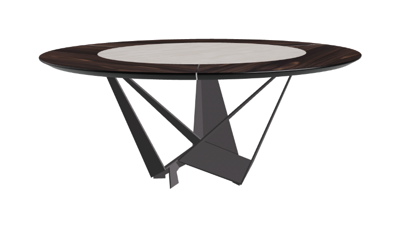 Cattelan Italia Skorpio Ker-Wood Round Dining Table 180