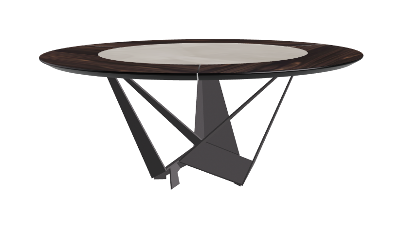 Cattelan Italia Skorpio Ker-Wood Round Dining Table 180