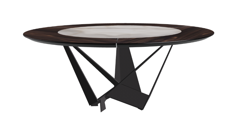 Cattelan Italia Skorpio Ker-Wood Round Dining Table 180