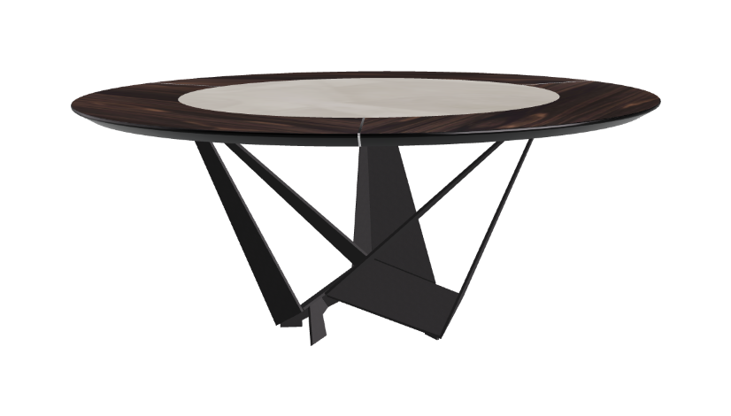Cattelan Italia Skorpio Ker-Wood Round Dining Table 180