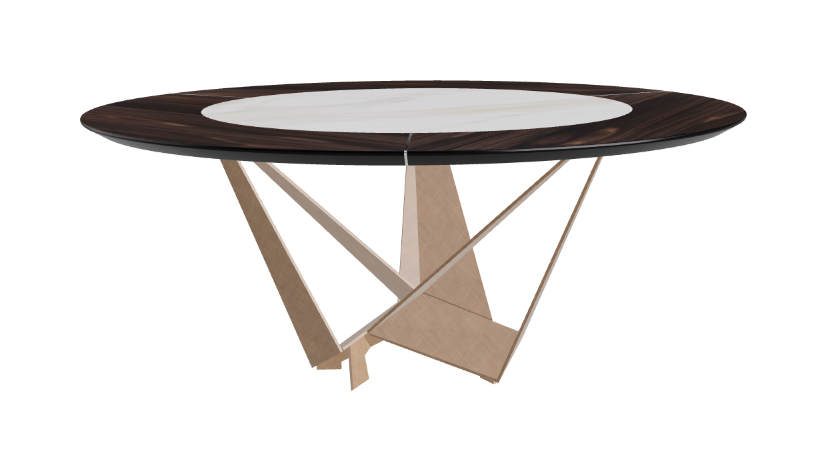Cattelan Italia Skorpio Ker-Wood Round Dining Table 180