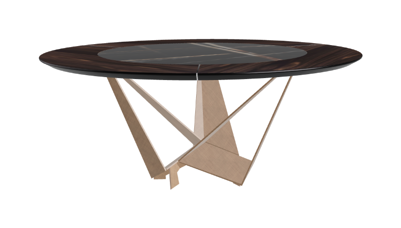 Cattelan Italia Skorpio Ker-Wood Round Dining Table 180