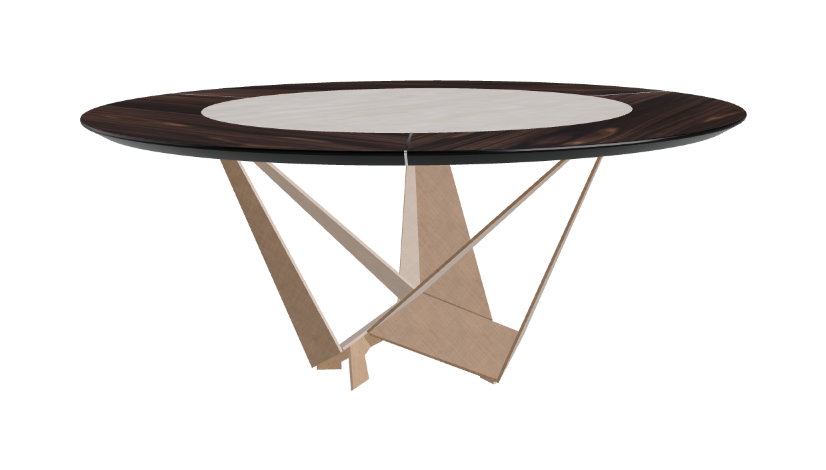 Cattelan Italia Skorpio Ker-Wood Round Dining Table 180