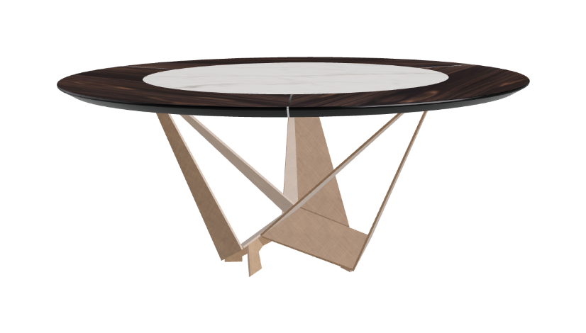 Cattelan Italia Skorpio Ker-Wood Round Dining Table 180