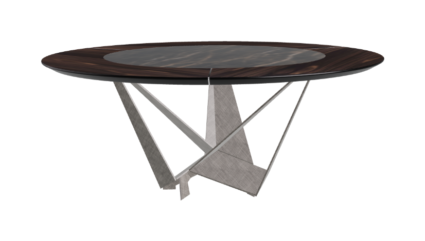 Cattelan Italia Skorpio Ker-Wood Round Dining Table 180