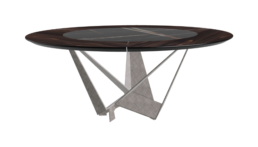 Cattelan Italia Skorpio Ker-Wood Round Dining Table 180