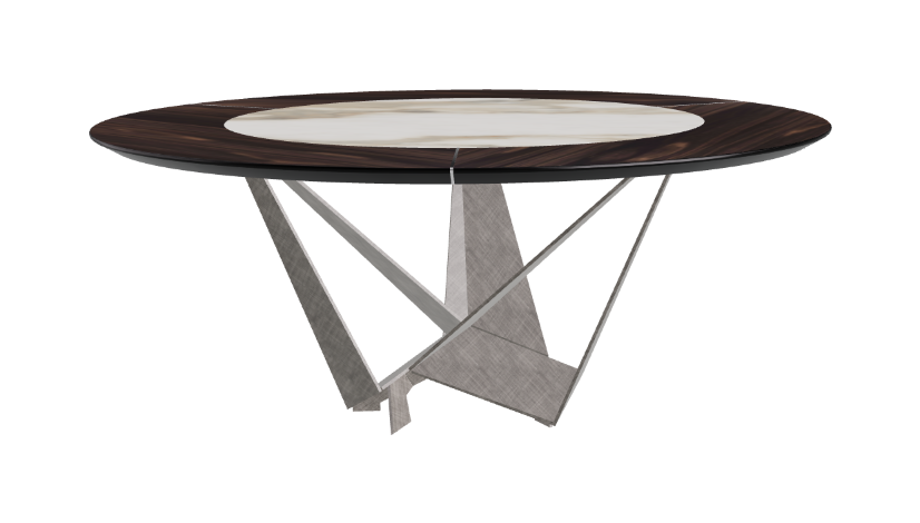 Cattelan Italia Skorpio Ker-Wood Round Dining Table 180