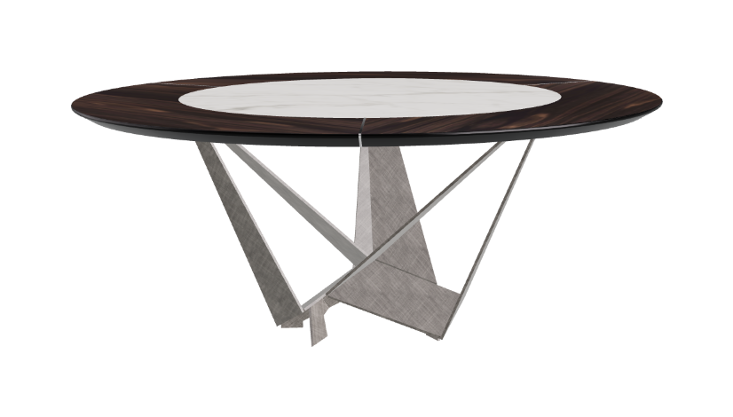 Cattelan Italia Skorpio Ker-Wood Round Dining Table 180
