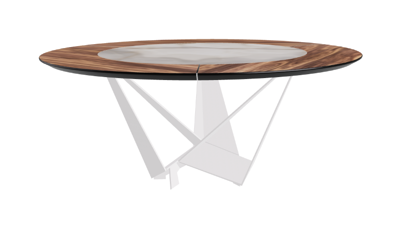 Cattelan Italia Skorpio Ker-Wood Round Swivel Dining Table 180
