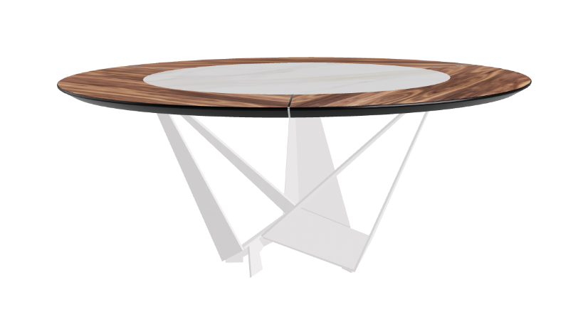 Cattelan Italia Skorpio Ker-Wood Round Swivel Dining Table 180