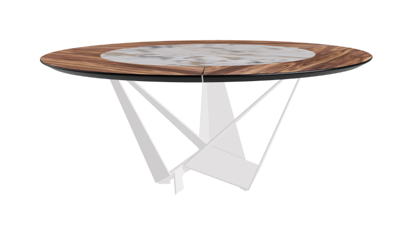 Cattelan Italia Skorpio Ker-Wood Round Swivel Dining Table 180