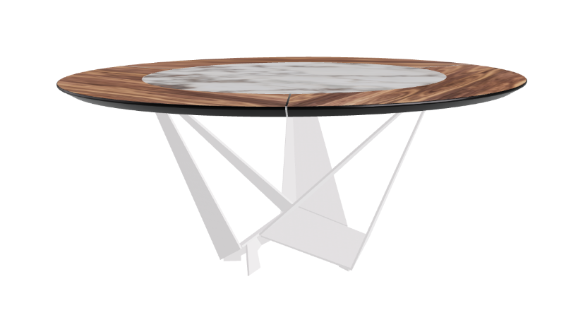 Cattelan Italia Skorpio Ker-Wood Round Swivel Dining Table 180