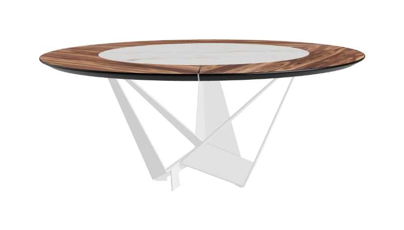 Cattelan Italia Skorpio Ker-Wood Round Swivel Dining Table 180