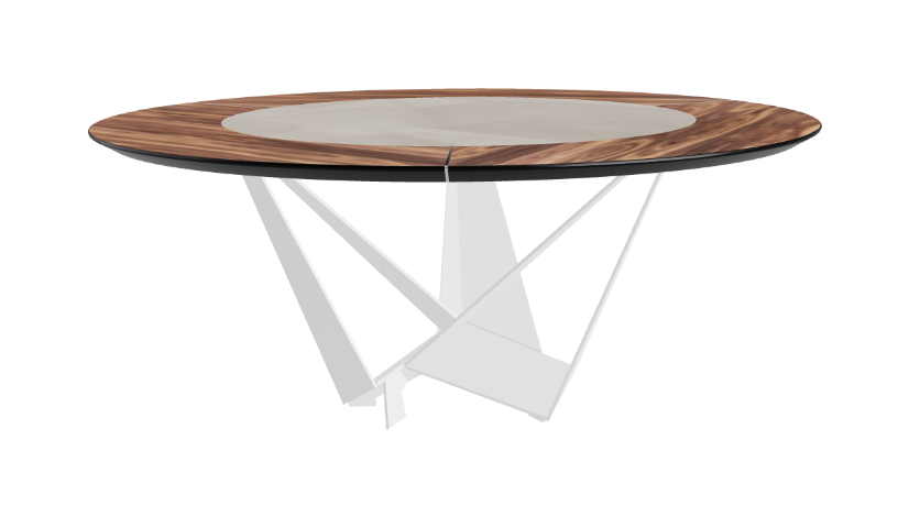 Cattelan Italia Skorpio Ker-Wood Round Swivel Dining Table 180