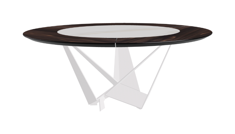 Cattelan Italia Skorpio Ker-Wood Round Swivel Dining Table 180