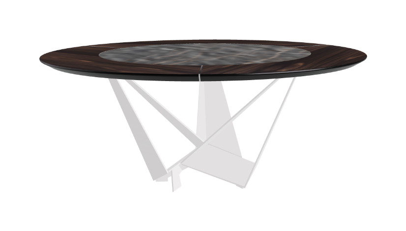 Cattelan Italia Skorpio Ker-Wood Round Swivel Dining Table 180