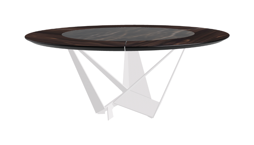 Cattelan Italia Skorpio Ker-Wood Round Swivel Dining Table 180